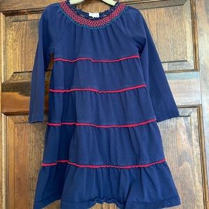 NWOT Hanna Andersson Size 4T Navy Embroidered Twirl Dress